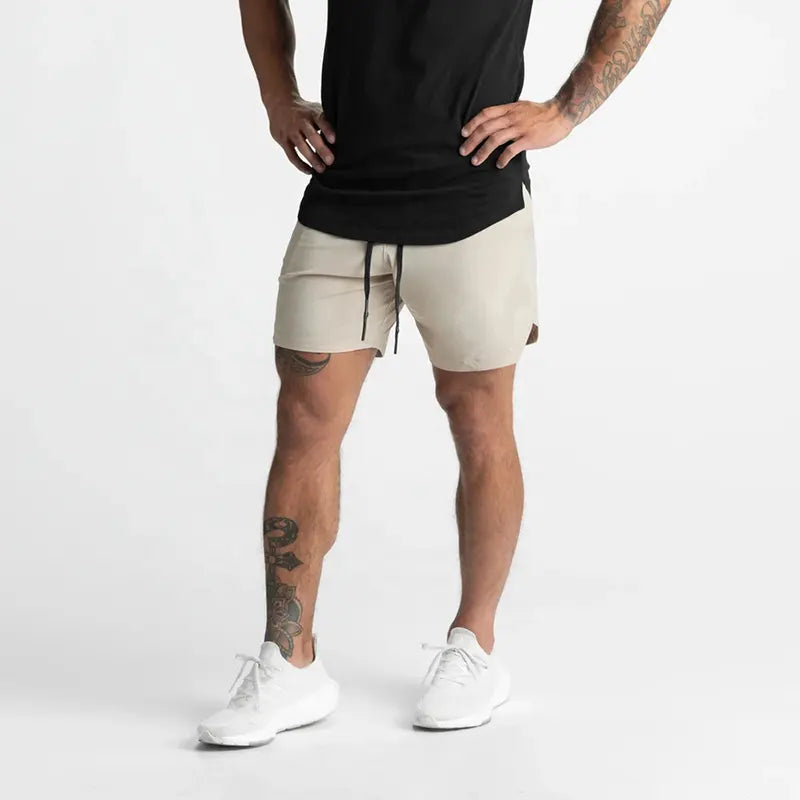 Supplement Beast Mens Cream Color Shorts live view